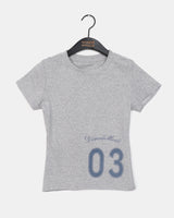 Canine Slim Fit Number Printed Short-Sleeved T-Shirt