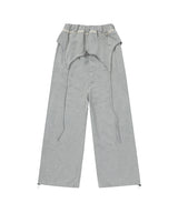 OVERLAP SCRIPT SWEATPANTS_GREY