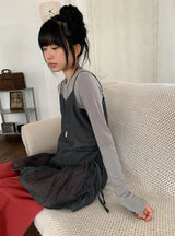 シルヴァナ シフォン レイヤード ビスチェ ワンピース