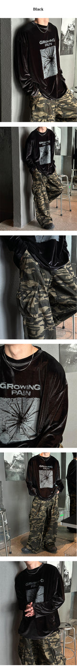 [UNISEX] Crack velvet long sleeves (3color)