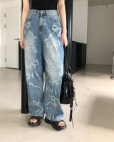 Ribbon washing denim
