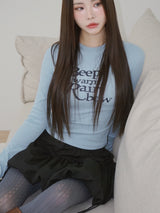 Sky V-neck Spandex Slim Long-Sleeved T-shirt