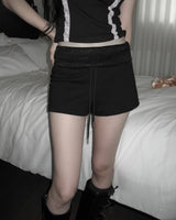 [Limited quantity] Coquette Lace Shirred Fold-Over Shorts
