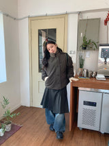 Qumi High Neck Wool Padding Jumper