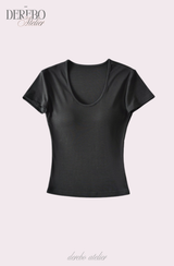 Liiv short-sleeve cap training shirring pants set (TOP)