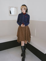 Real Button Embroidered Knit Cardigan