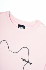 オーバーフィットラインドローイングTシャツ
