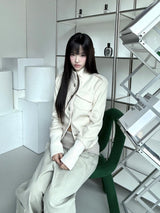 1540. Stand collar button jk (2color)