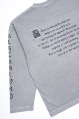 BBD Crushed Faith Pigment Long T-Shirt (Gray)