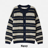 [wool21%] スウェイマルチストライプカーディガン