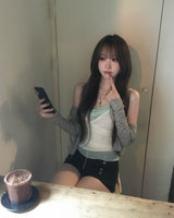 Slim crop cardigan