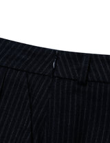 ストライプ プリーツ パンツ(NAVY)