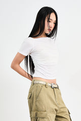 Moen Unbalanced Shirring T-shirt