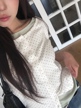 26SS★ [MADE]ライオンドットラウンド7分丈Tシャツカーディガン