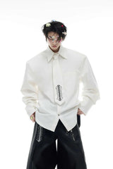Embroidered Spine Deconstructed Shirt