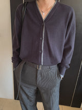 Mino color matching layered cardigan