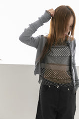 unbal rough flat cardigan(2colors)