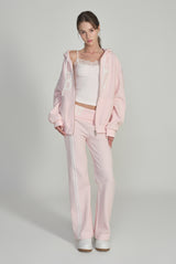 87 Waffle Track Pants, Pink