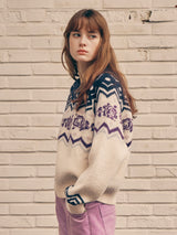 NORDIC KNIT PULLOVER IVORY