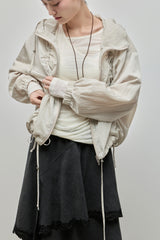 String Hoodie Windbreaker_Beige
