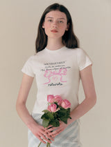 ローラリボンハーフTシャツ ホワイト