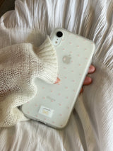 dot phonecase 半透明ドット柄ケース ベビーピンク