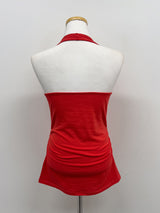 Shirred Halter Neck Long Sleeveless