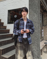 Broy Damage Check Crop Shirt