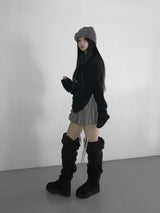 cable wool pumkin shorts(3 color) 