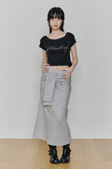 ペタラインレースTEE black