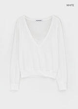 [MADE] Roni's Deep V-neck Summer Cotton Long Sleeve Tee