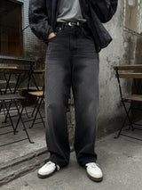 Darkgrey wide pants