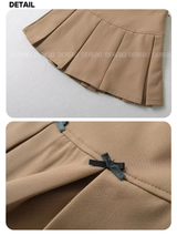 Bow Pleats A-line Skirt