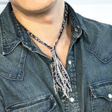 [hand made]ペイズリーバンダナノットネックレス black