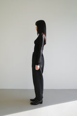 Wool jogger pants, Black