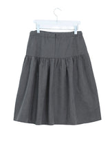 Lucier Button Pintuck Flare Midi Skirt