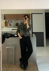 Our Western Overfit Two Pocket Denim Shirt