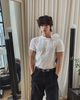 Slowy Button Muscle Fit Ribbed Short Sleeve T-shirt