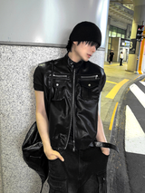 Utility Pocket Cropped Vest
