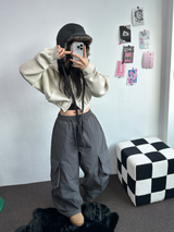 ピグメントハーディークロップドフーディージップアップ ❤🩶🤎 3COLOR