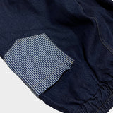 stripe patch denim pants_blue