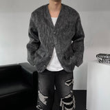 90's Carlton Moehair No Collar Jacket (2 colors)