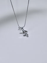 All surgical steel star mushroom necklace