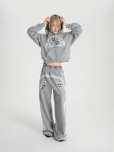 SEXXDEVIL Dual-Waist Striped Sweatpants