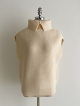 Koan double turtle silt knit vest