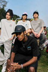 カラーブロックMロゴTシャツ