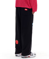 BOLD STRAWBERRY SWEAT PANTS (BLACK)