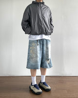 Wave Zipper Hood Windbreaker
