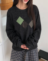 チョアヴィンテージアーガイルパッチTシャツ
