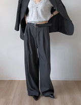 Berlin Pintuck Wide Slacks 